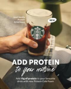 Starbucks Lança Novos Bebidas com Proteína nos EAU!